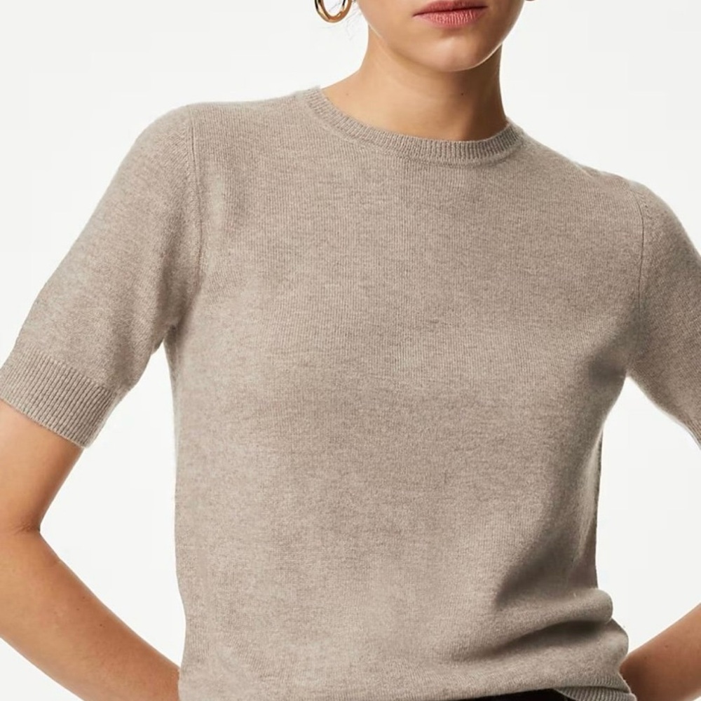AUTOGRAPH Merino Wool With Cashmere Knitted Top